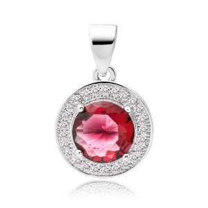 Pandantiv argint cu piatra rosie DiAmanti Z1072CR_RU-DIA (Argint 925‰ 1,9 g.)